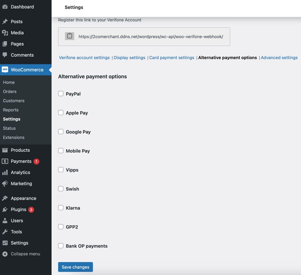 WooComm Alternative payments