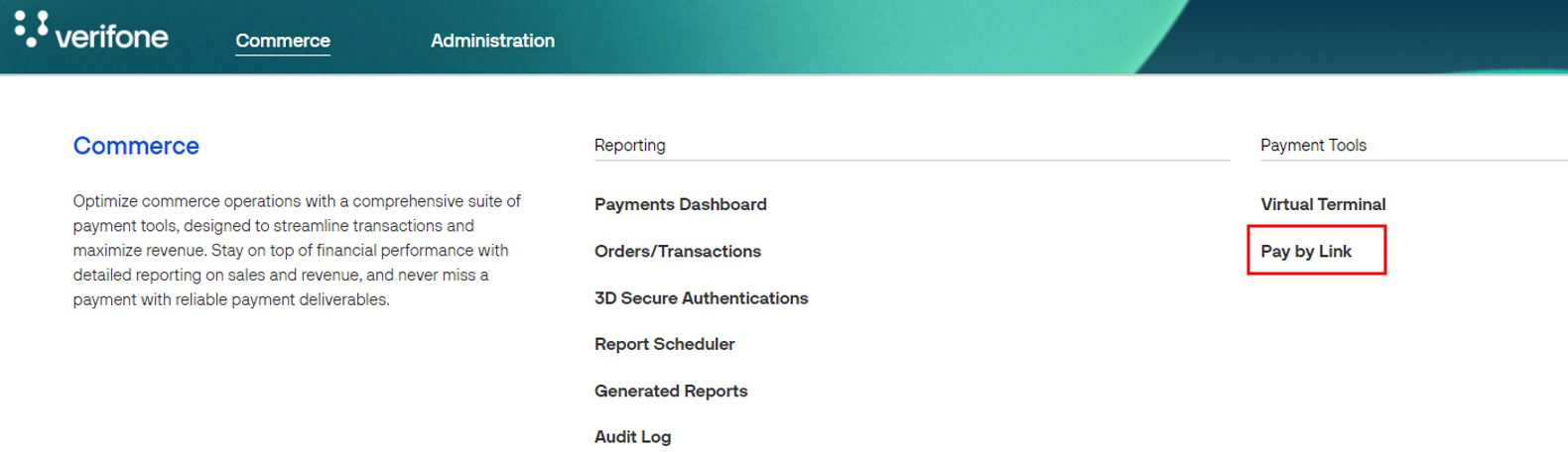 Commerce > Pay by Link