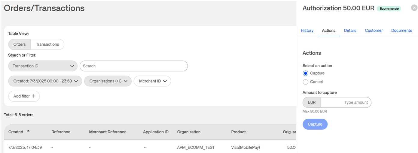 capture MobilePay transactions