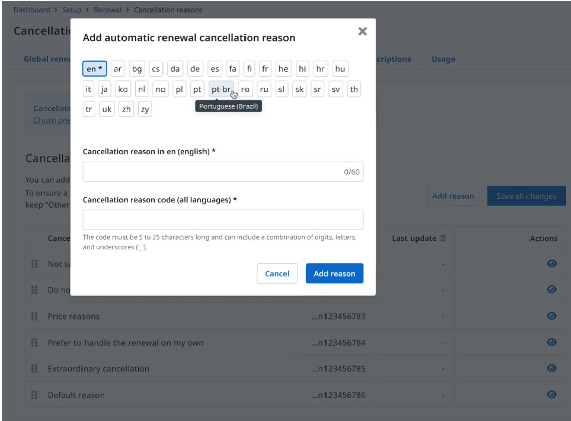 Add reason.