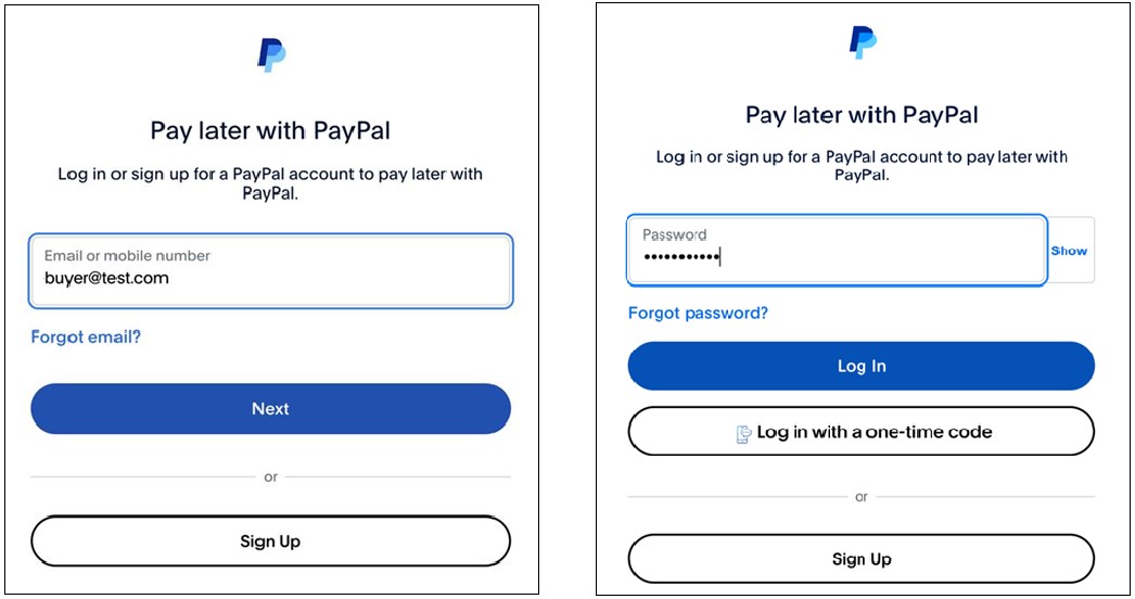 PayPal account
