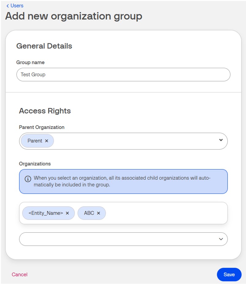 Enter the group name