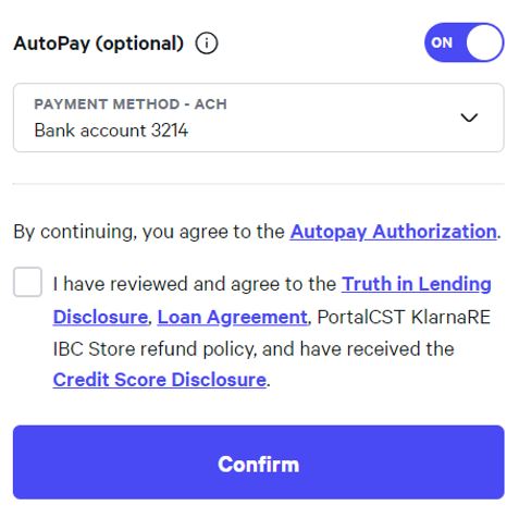 Affirm agreement