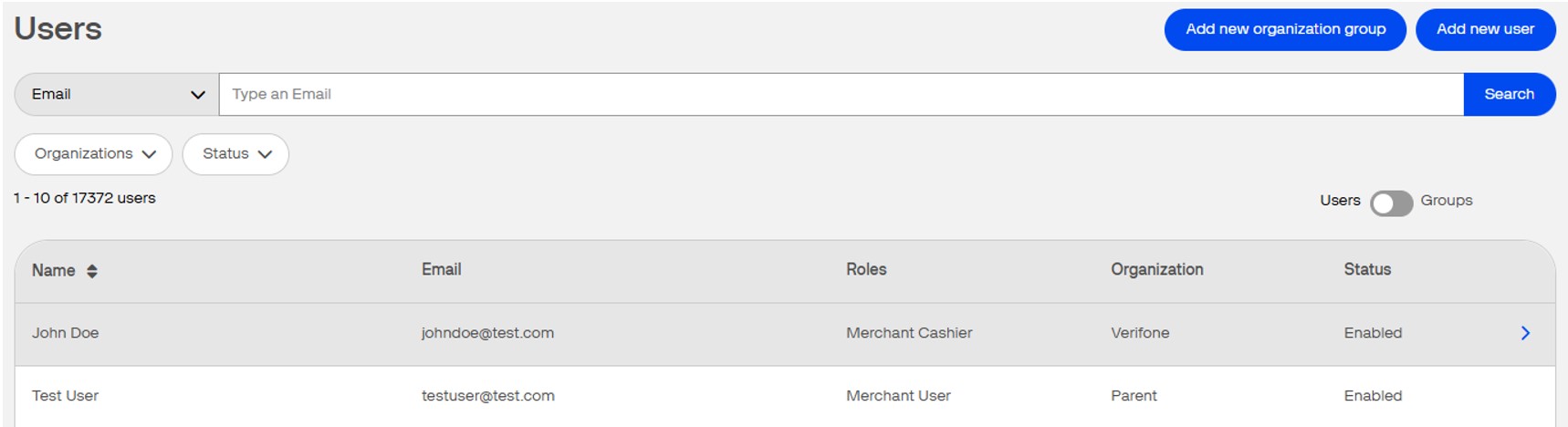 assign a group to a user