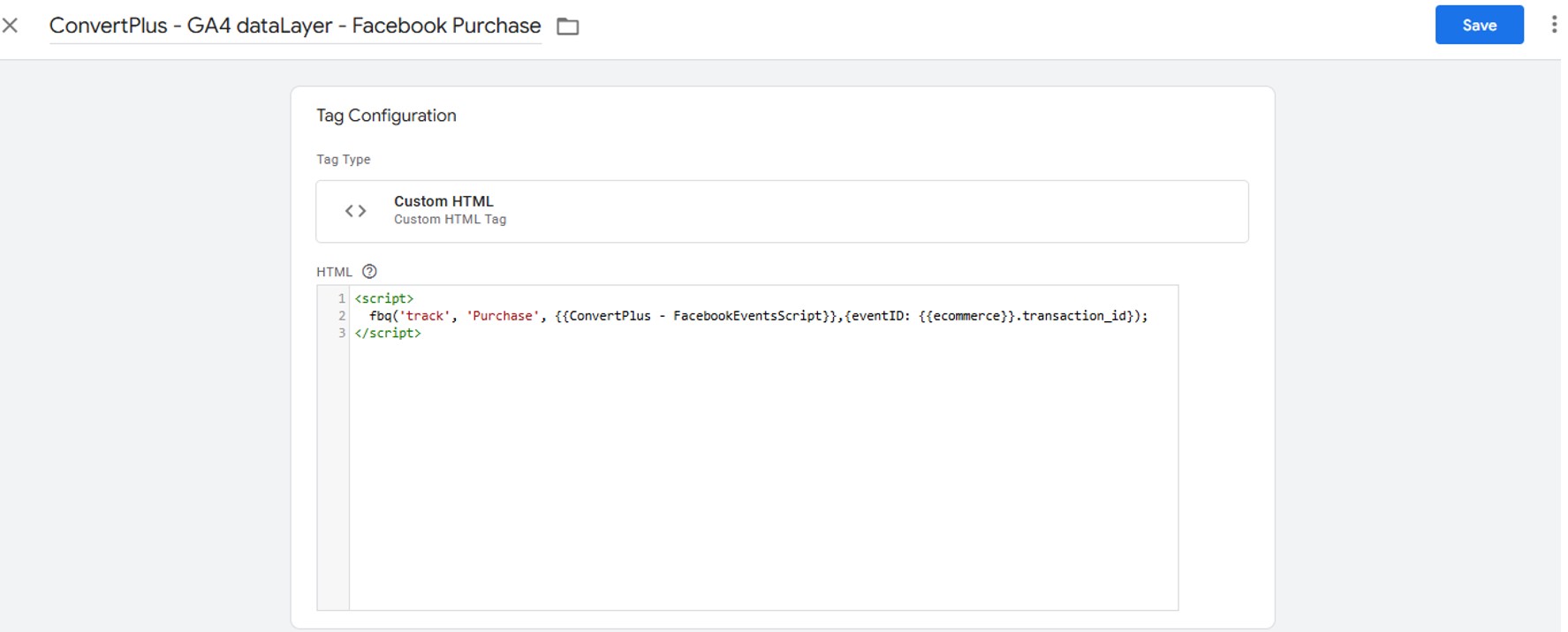 Event Ecommerce Purchase Only