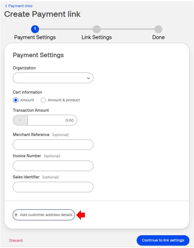 PBL Create payment link