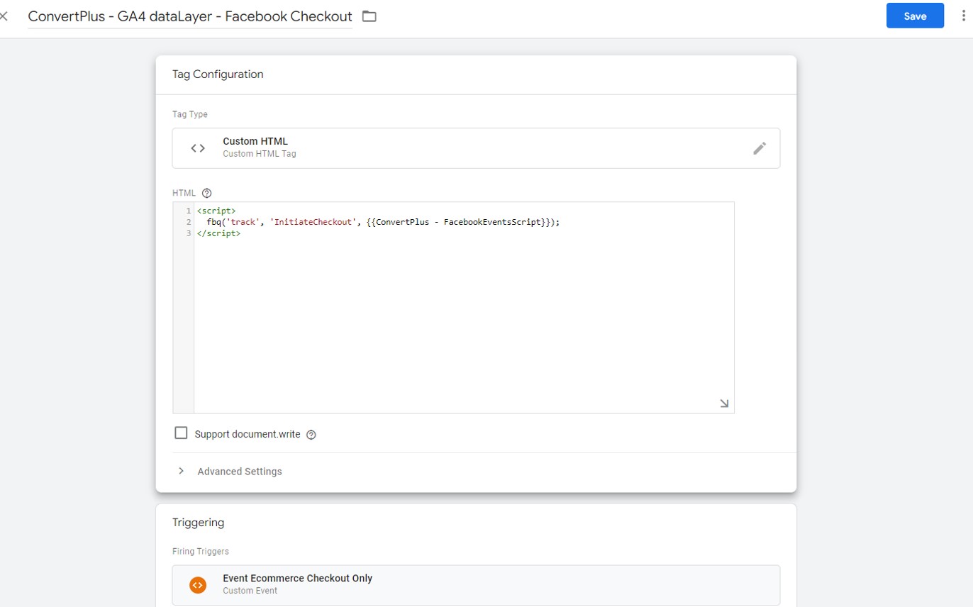 Facebook Checkout ConvertPlus