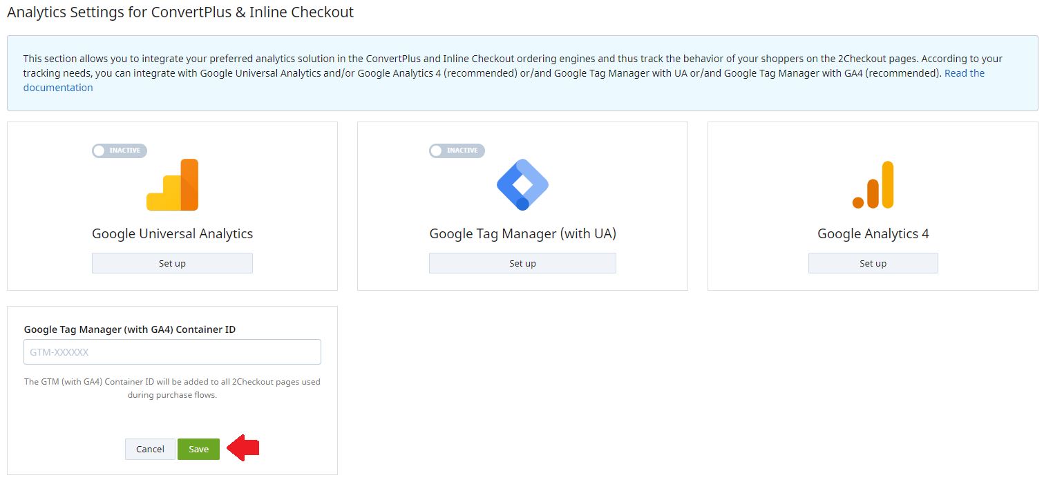 Google tag manager container ID