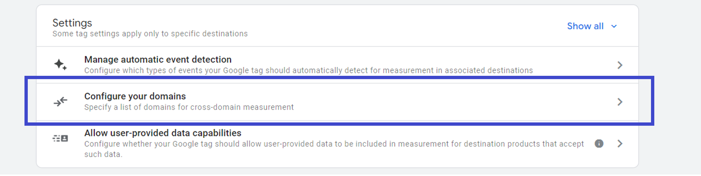 Configure your domains