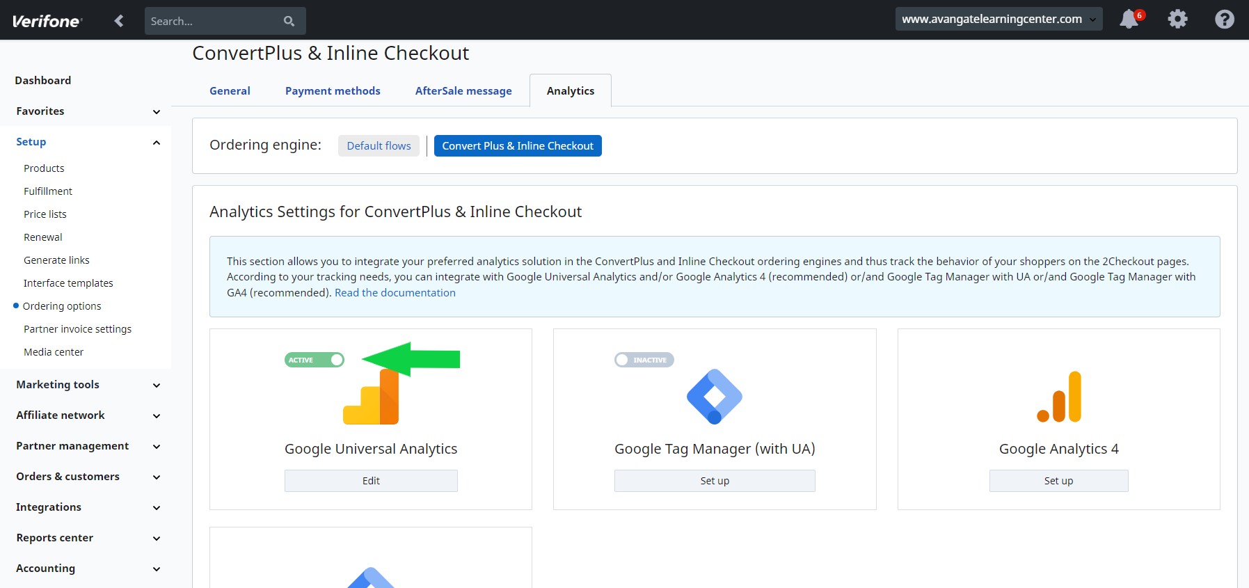 ConvertPlus & Inline Checkout Activate Google Universal Analytics