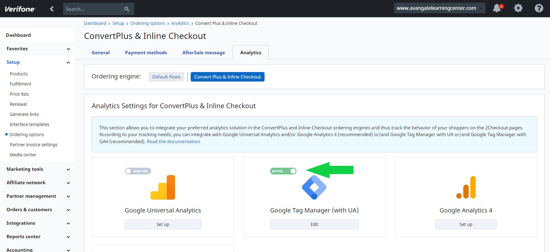 ConvertPlus & Inline Checkout - Activate Google Tag Manager with UA