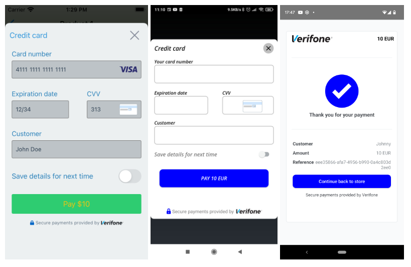 Card Payments Mobile SDKs