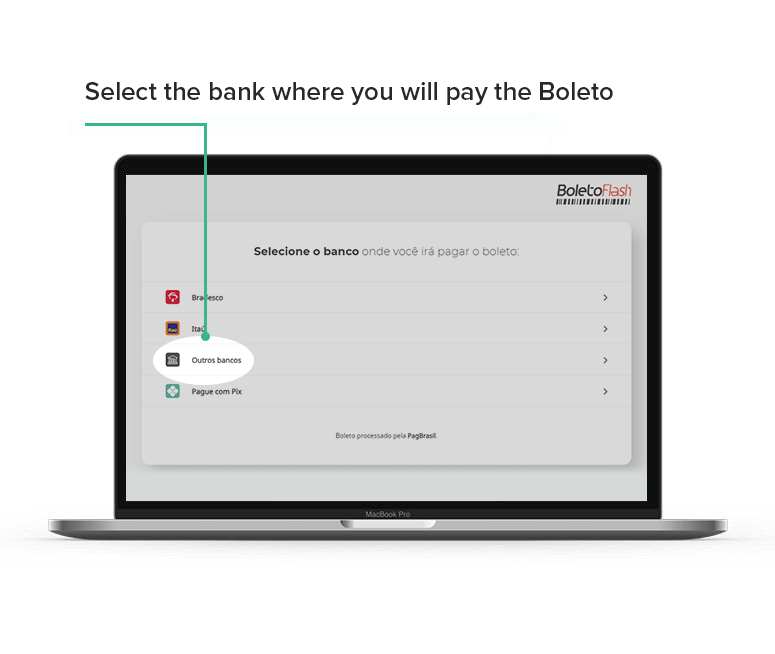 Select the Boleto Bank