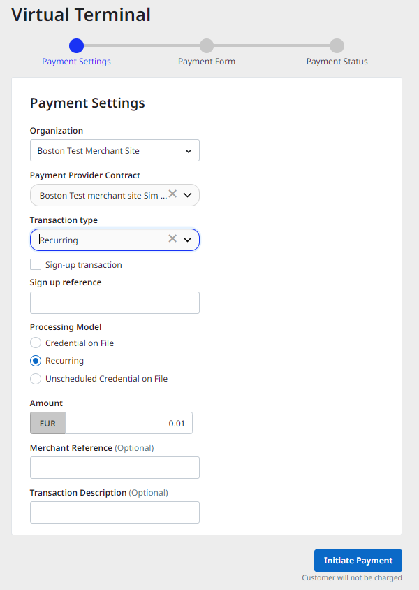 Virtual Terminal | Online payments | Verifone Developer Portal