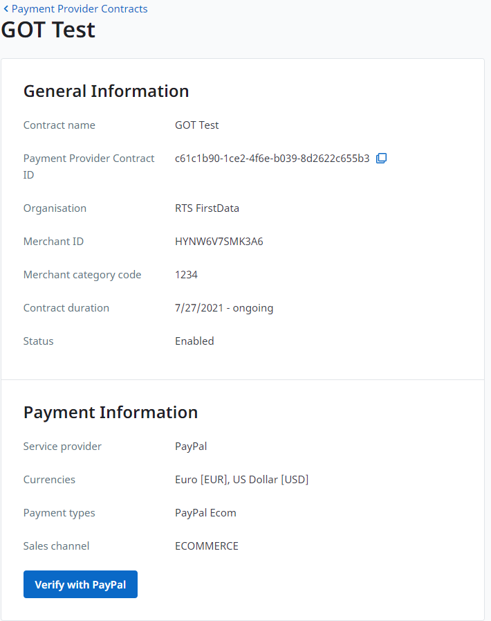 verify with PayPal