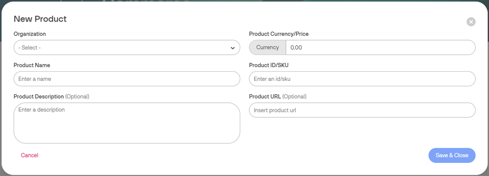 new product page