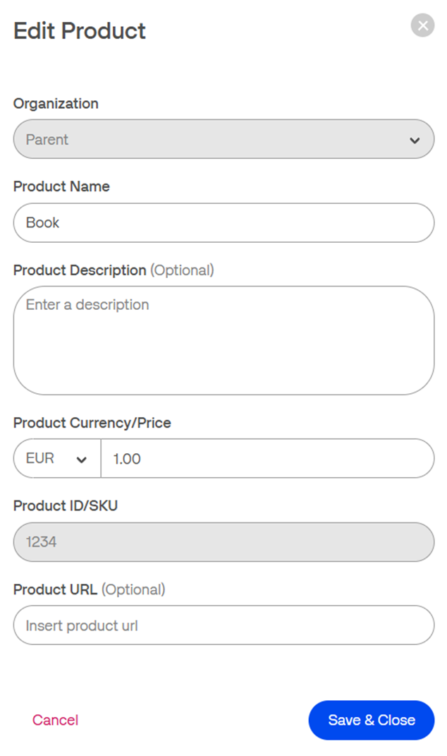 edit a product