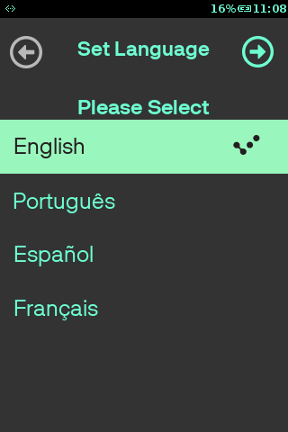 select language