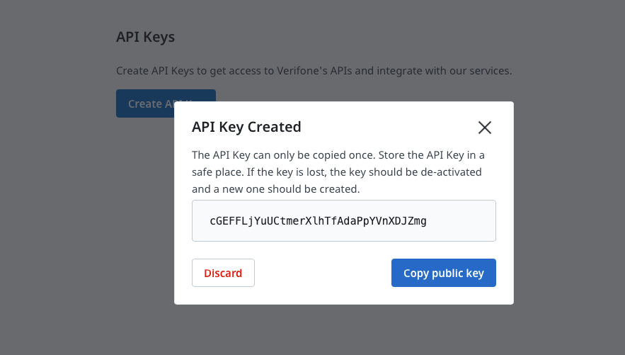API Key Created