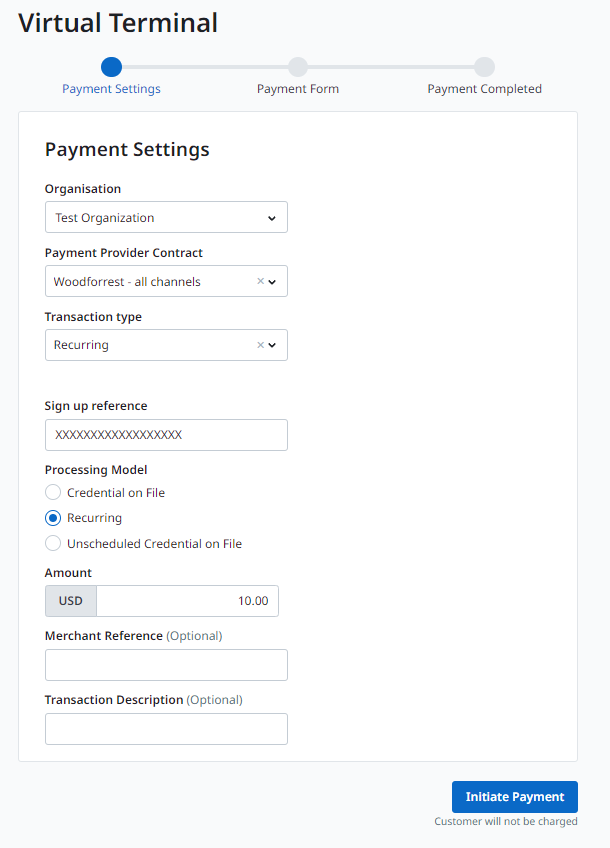 Virtual Terminal | Online payments | Verifone Developer Portal