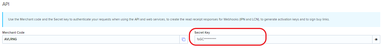 secret key in merchant control panel.png