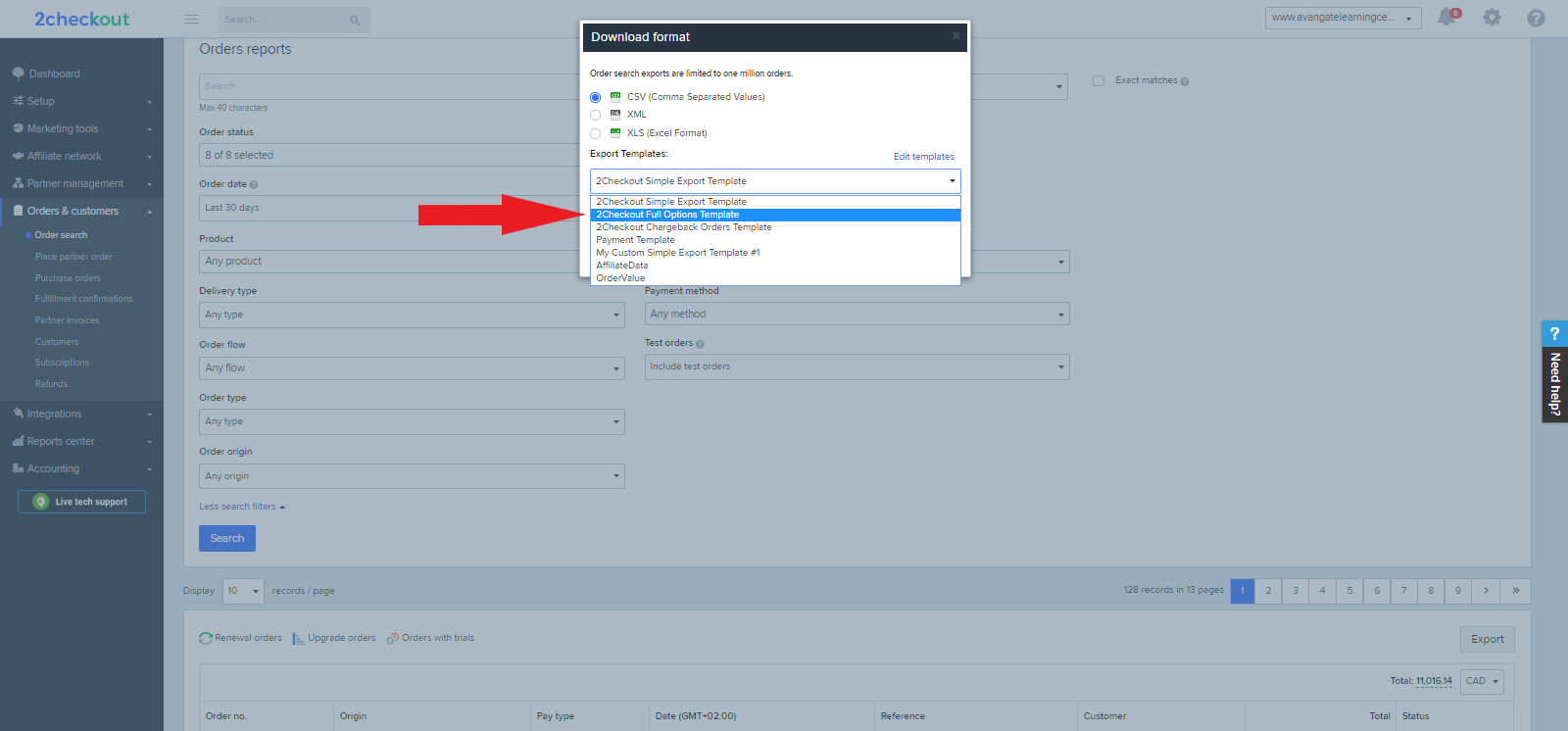 order search report format and template.png